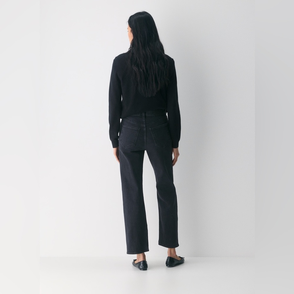 Aritzia Denim Forum The Arlo Hi-Rise Straight Jean Black Eyeliner - Picture 4 of 16